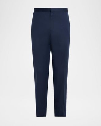 Brioni Mens Theta Tess Wool Trousers