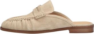 Stefano Lauran Schoenen, Dames, Beige, 37 EU, Leer, Dk 2806 Loafers