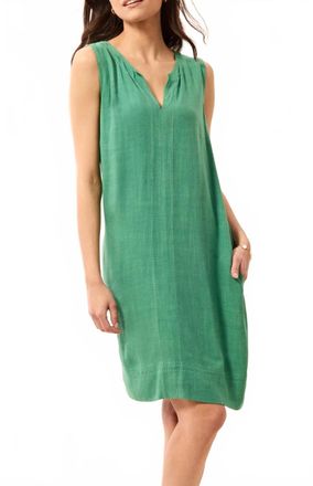 Tribal Saddle Stitch Tank Mini Dress In Grass