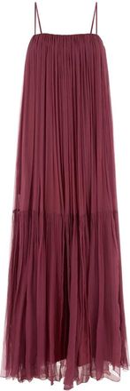 Chlo&eacute; Tyrian Purple Silk Long Dress