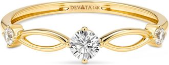Devata Devata Love Knot Promise Ring in 14K Gold at Nordstrom, Size 7