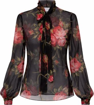 Dolce & Gabbana Rose Bouquet Print Top
