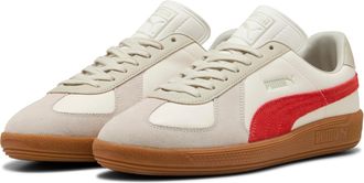 Puma Sneaker PUMA ARMY TRAINER, Damen, Gr. 42,5, weiss (warm wei&szlig;, puma rot, gum), Leder, mehrfarbig, Schuhe Sneaker