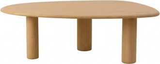 Wabi Home Mesa de centro de madera maciza forma orgánica 120x70cm