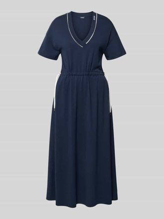Joop Midikleid mit verstellbarer Taille Modell Tomika in Marine, Gr&ouml;&szlig;e 34