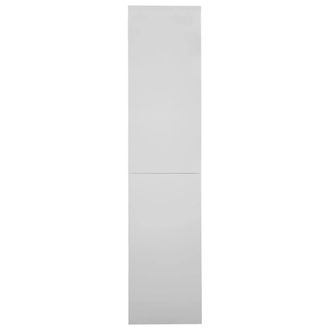 Berkfield Home Office Cabinet with Sliding Door Light Grey 90x40x180 cm Steel | Size: 90 x 40 x 180 cm