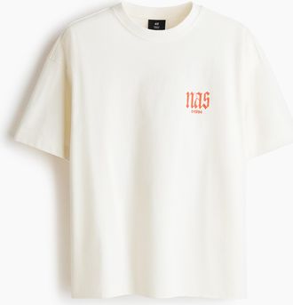H&M T-Shirt Oversized Fit - White