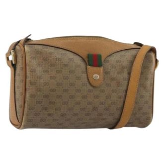 Gucci Pre-owned Cross Body Bags, female, Beige, Size: ONE SIZE Pre-owned Vintage Shoulder Bag