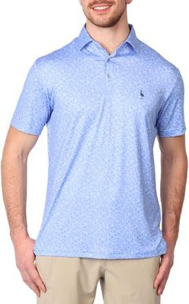 Tailorbyrd Overlapping Flowers Performance Polo in Blue at Nordstrom Rack, Size X-Large