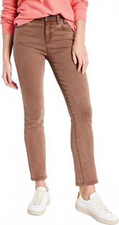 Nic+Zoe Mid Rise Straight Ankle Jeans In Coffee Bean