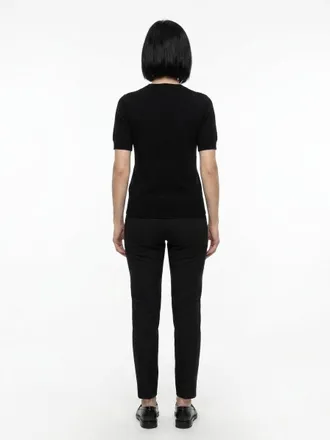 Dolce & Gabbana Gold Embroidered Wool Sweater - Black