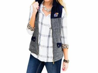 Gameday Couture University Of Kansas Prep For It Vest In Grey