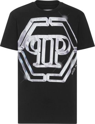 Philipp Plein T-Shirt Ronde Hals - Heren - T-shirts - Zwart - 2XL - Katoen - Tops