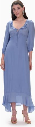 Rebecca Taylor Cecilia Ruffle Dress in Cornflower at Nordstrom, Size 10