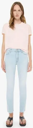Mother Rascal Flood Fray Denim Jeans In Bring The Cooler