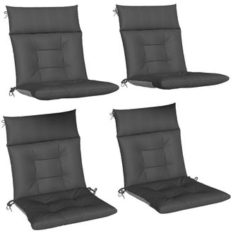 OUTSUNNY Cojines para sillas 111.5x53x8 cm gris oscuro