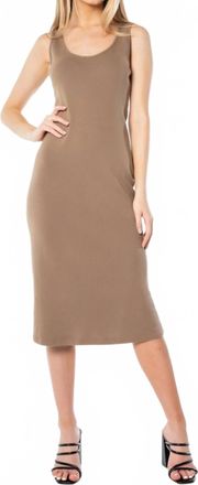 Maven West Sleeveless Bodycon Dress In Mocha