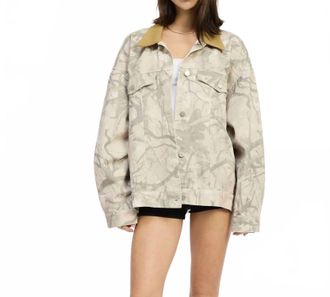 Emory Park Barn Oversized Trucker Jacket In Light Camo