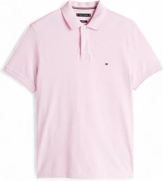 Tommy Hilfiger Regular Fit Tipped Oxford Polo Shirt - Heren - Polos - Roze - M - Katoen - Tops