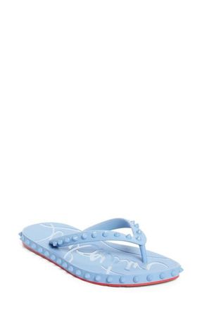 Christian Louboutin Super Loubi Flip Flop in Ceruleo at Nordstrom, Size 11Us