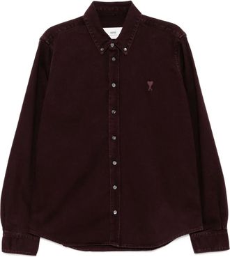 Ami Camicia con ricamo - Rosso