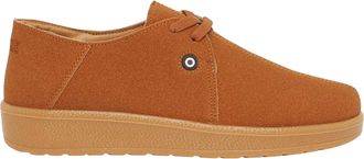 Lambretta Heren Panda Veterschoenen Plat Casual (Tan)