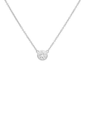 Untamed Petals Tate Bezel Crystal Pendant Necklace in Silver at Nordstrom