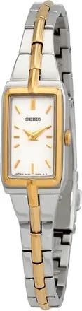 Seiko Quartz Silver Dial Two-tone Ladies Watch SWR044
