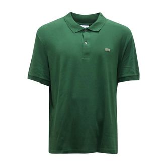 Lacoste Polo Shirts, male, Green, Size: 2XL Regular Fit Pima Polo