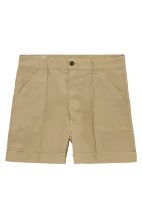Fortela Haute Twill Cotton Shorts in Beige at Nordstrom, Size 34 Eu