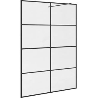 vidaXL Vidaxl - Mampara De Ducha Accesible Vidrio Esg Claro Negro 140x195 Cm