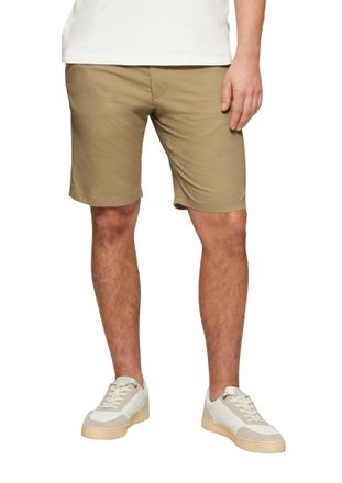 s.Oliver Chinoshorts S.OLIVER, Herren, Gr. 31, N-Gr, braun (camel), Web, Obermaterial: 97% Baumwolle, 3% Elasthan, unifarben, regular fit kniefrei, Hosen Chino