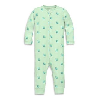 primary Baby Organic Zip Romper In Baby Bugs in Light Clover Snails at Nordstrom, Size Newborn
