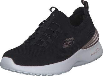Skechers Womens Skech-air Dynamight Perfect Steps Sneaker, Black Knit Rose Gold Trim, 3 UK