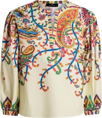 Etro Multicolor Paisley Round Neck Top