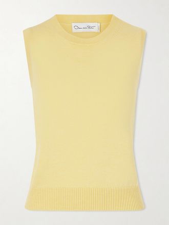 Oscar De La Renta Top In Lana - Giallo