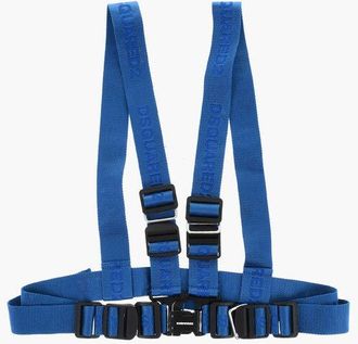 Dsquared2 Logoed Fabric Harness Belt with Metal Details 40mm size Unica
