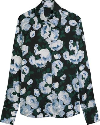 Stella McCartney Stella Mccartney Bunch of Roses Floral-print Satin Shirt - Multicoloured 1 - 38 (UK6 / XS)