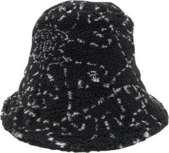 Chanel Pre-owned Katoenen Hoed - Dames - Vintage Accessoires - Zwart - ONE Size - Katoen - Vintage