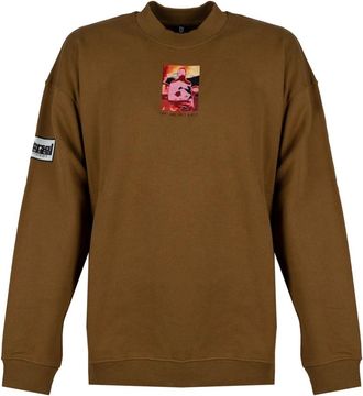 Diesel Felpa Girocollo con Stampa Grafica - - Sweatshirts & Hoodies - Uomo - Marrone - L