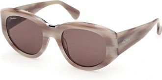 Max Mara Zonnebril - Dames - Zonnebrillen - Grijs - 52 MM - Accessoires