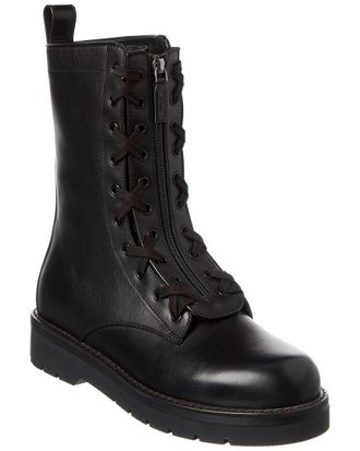 Valentino Rockstud Leather Combat Boot