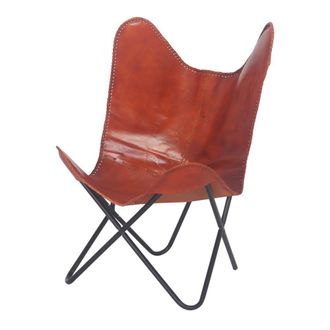 MisterWils Sill&oacute;n de piel butterfly caramel - black,brown - 96x68x68