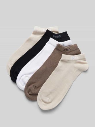 HUGO BOSS Sneaker-Socken aus Baumwoll-Mix im 5er-Pack in Offwhite, Gr&ouml;&szlig;e 43-46