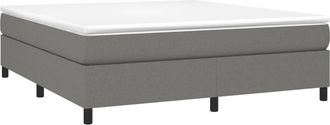 vidaXL Cama Sin Colch&oacute;n De Tela Gris Oscuro 180x200 Cm Vidaxl