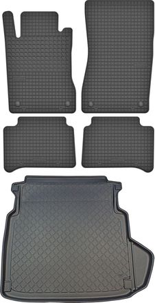 OEM Juego De Alfombrillas De Goma Para Coche Y Maletero Para Mercedes Clase E W211 Sed&aacute;n (2002-2009)