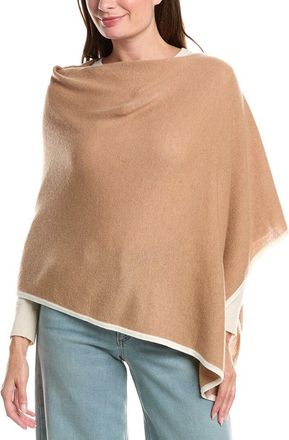 Sofiacashmere Sofiacashmere Tipped Cashmere-Blend Poncho