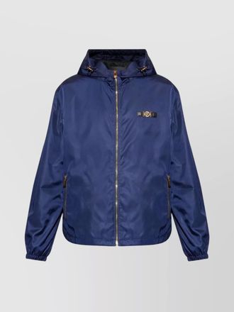 Versace hooded blazer drawstring side pockets