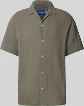 Jack & Jones Jack & Jones Relaxed Fit Freizeithemd mit Umlegekragen in Schilf, Gr&ouml;&szlig;e XL