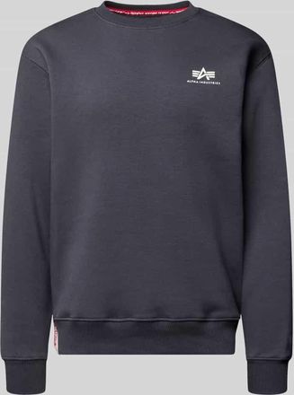 Alpha Industries Alpha Industries Sweatshirt mit gerippten Abschlüssen in Dunkelblau, Größe XXXL